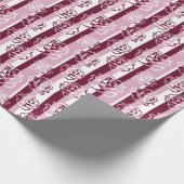 Gestreepte patroon met rozen cadeaupapier (Hoek)