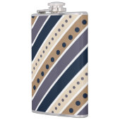 Gestreepte patroon ontwerp Vinyl Wrapped Fles Heupfles (Links)