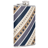 Gestreepte patroon ontwerp Vinyl Wrapped Fles Heupfles (Rechts)