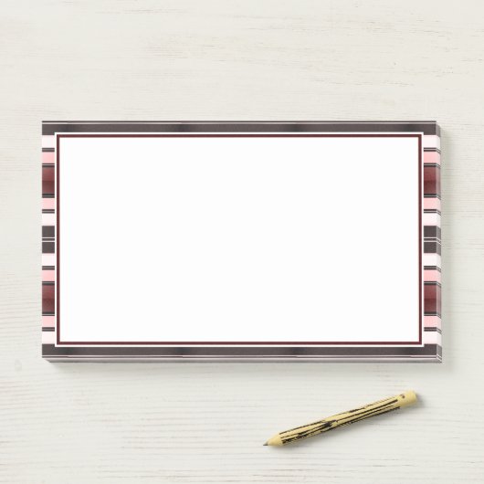 Gestreepte patroon post-it® notes (Op bureau)