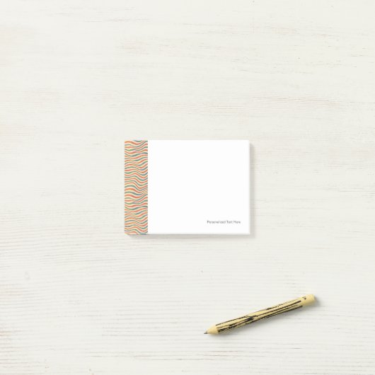 Gestreepte patroon post-it® notes (Op bureau)