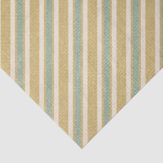  gestreepte patroon roestvast blauwgroen, goudcrèm tissuepapier (Detail)