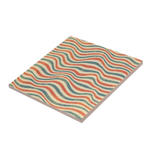 Gestreepte patroon tegeltje (Zijkant)