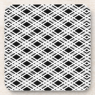 Gestreepte patroonplaat drankjes onderzetter