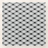 Gestreepte patroonplaat glazen onderzetter (Voorkant)