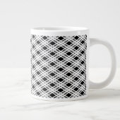 Gestreepte patroonplaat grote koffiekop (Rechts)