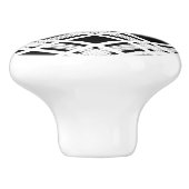 Gestreepte patroonplaat keramische knop (Zijkant)