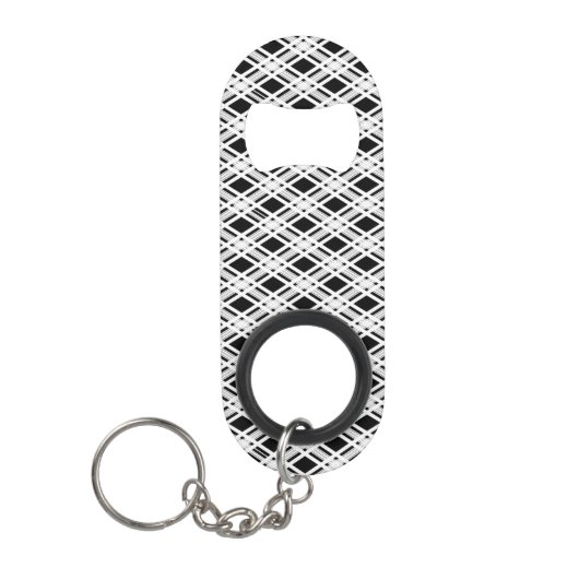 Gestreepte patroonplaat mini flessenopener (Voorkant)