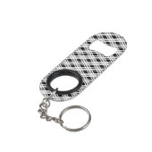 Gestreepte patroonplaat mini flessenopener (Achterkant Gekanteld)