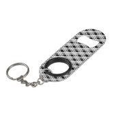 Gestreepte patroonplaat mini flessenopener (Voorkant Gekanteld)