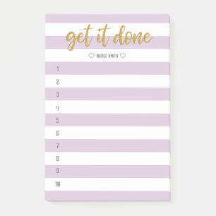 Gestreepte penseel met briefing klaar post-it® notes