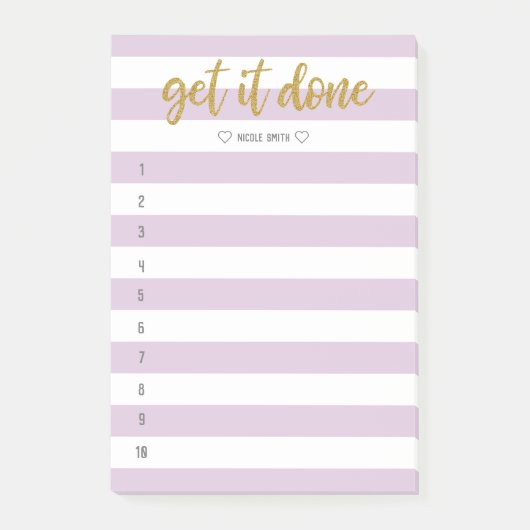 Gestreepte penseel met briefing klaar post-it® notes (Voorkant)