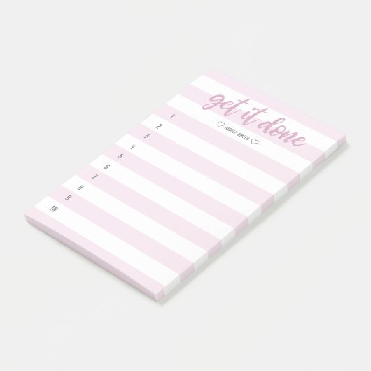 Gestreepte penseel met briefing klaar post-it® notes (Schuin)