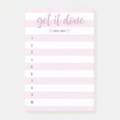 Gestreepte penseel met briefing klaar post-it® notes (Voorkant)