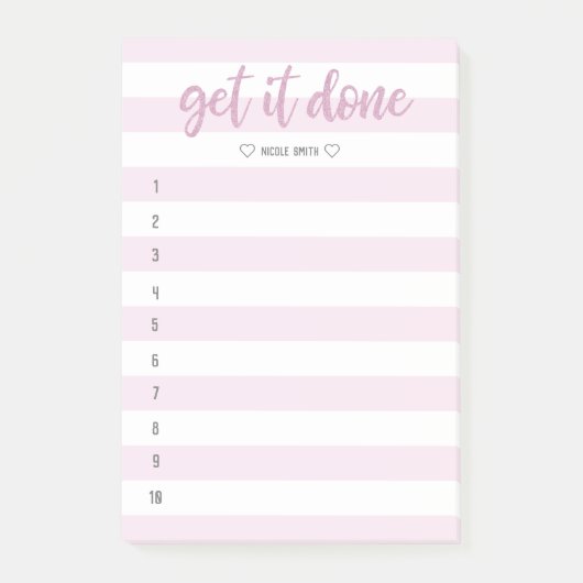 Gestreepte penseel met briefing klaar post-it® notes (Voorkant)