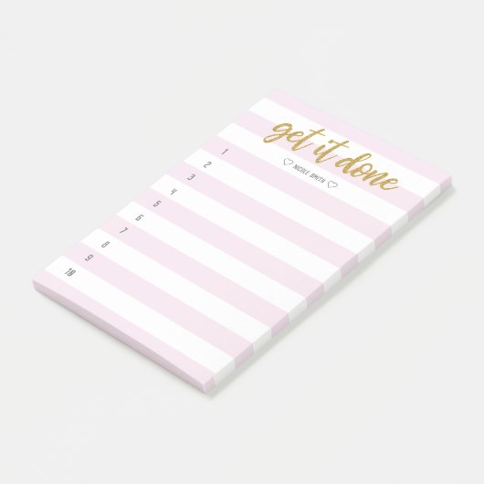 Gestreepte penseel met briefing klaar post-it® notes (Schuin)