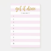 Gestreepte penseel met briefing klaar post-it® notes (Voorkant)