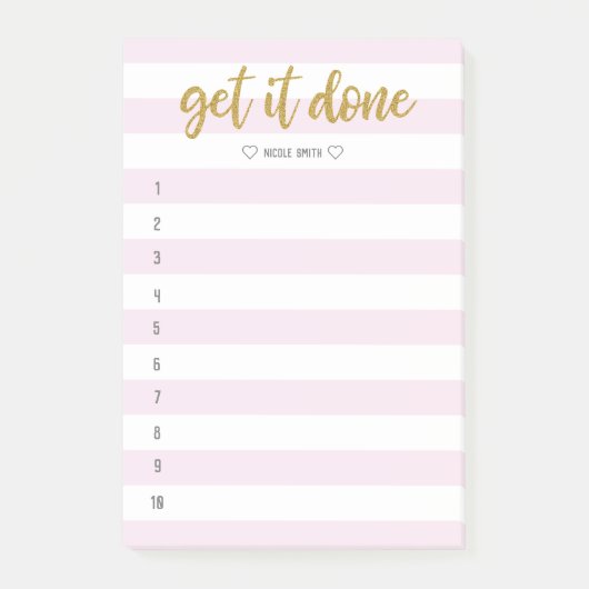 Gestreepte penseel met briefing klaar post-it® notes (Voorkant)