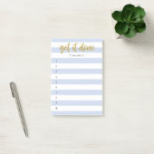 Gestreepte penseel met briefing klaar post-it® notes (Kantoor)