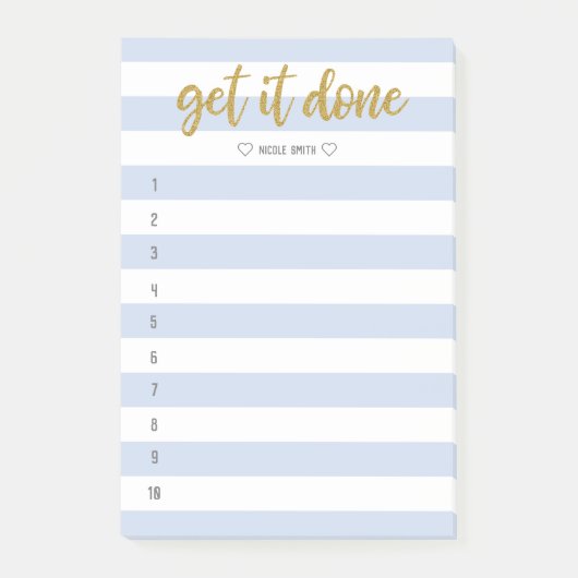 Gestreepte penseel met briefing klaar post-it® notes (Voorkant)