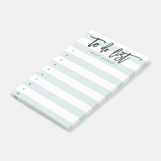 Gestreepte penseel met briefing om lijst uit te vo post-it® notes (Schuin)