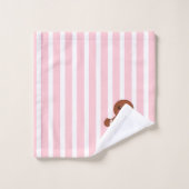 Gestreepte peperkoek badhanddoek set bad handdoek (Wasdoekje)