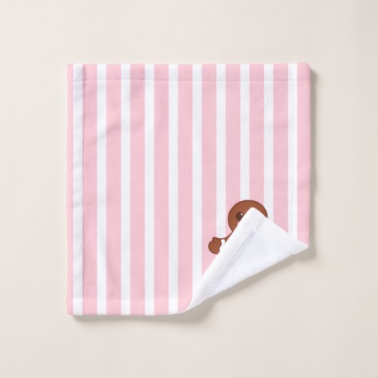 Gestreepte peperkoek badhanddoek set bad handdoek (Wasdoekje)