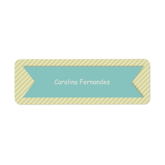 Gestreepte persoonlijke naamlabels etiket (Voorkant)