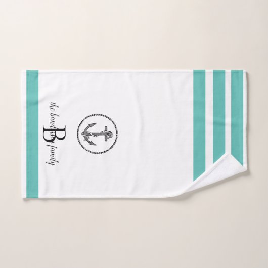 Gestreepte persoonlijke zwarte rondcirkelantenne handdoek (Handdoek)