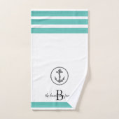 Gestreepte persoonlijke zwarte rondcirkelantenne handdoek (Handdoek)