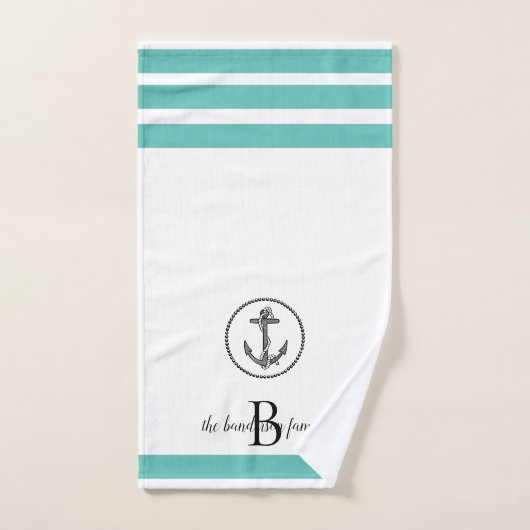 Gestreepte persoonlijke zwarte rondcirkelantenne handdoek (Handdoek)