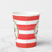gestreepte Piratenkompas Papieren Bekers (Rechts)