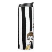 Gestreepte Pixies Travel Cup Thermosbeker (Gedraaid links)