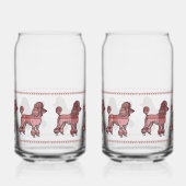 Gestreepte Poedel Sodawater Glas (Links)