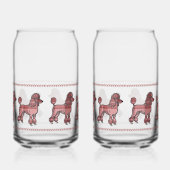 Gestreepte Poedel Sodawater Glas (Rechts)
