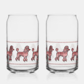 Gestreepte Poedel Sodawater Glas (Achterkant)