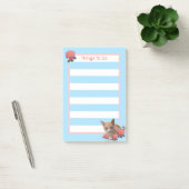 Gestreepte poes kat en rozen post-it® notes (Kantoor)