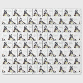 Gestreepte pompen met madeliefje cadeaupapier (Vlak)