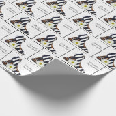 Gestreepte pompen met madeliefje cadeaupapier (Hoek)