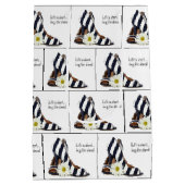 Gestreepte pompen met madeliefje medium cadeauzakje (Achterkant)