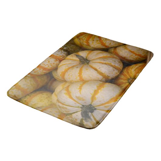 Gestreepte pompoen badmat (Gekanteld)