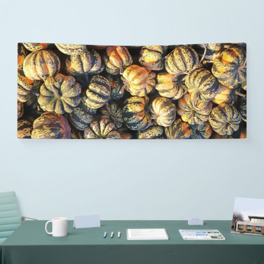 Gestreepte Pompoenen Cluster Spandoek (Beurs)