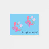 Gestreepte Pootafdrukken Post-it® Notes (Voorkant)