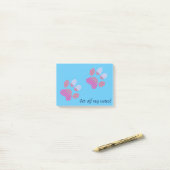 Gestreepte Pootafdrukken Post-it® Notes (Op bureau)