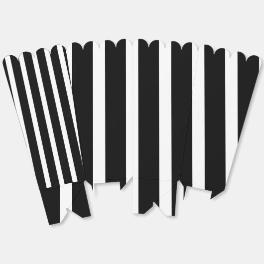 Gestreepte Popcorn Favors Box Bedankdoosjes (Ongevouwen)