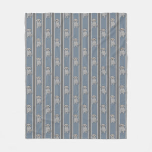 Gestreepte Puppy Fleece Deken