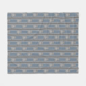 Gestreepte Puppy Fleece Deken (Voorkant (Horizontaal))