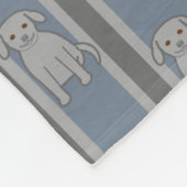 Gestreepte Puppy Fleece Deken (Hoek)