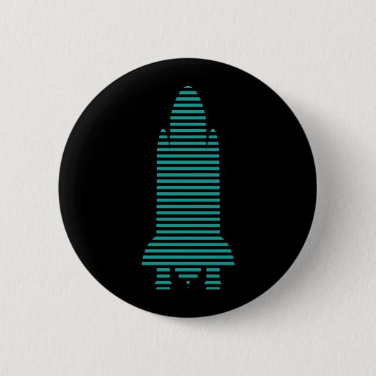 gestreepte raket ronde button 5,7 cm (Voorkant)