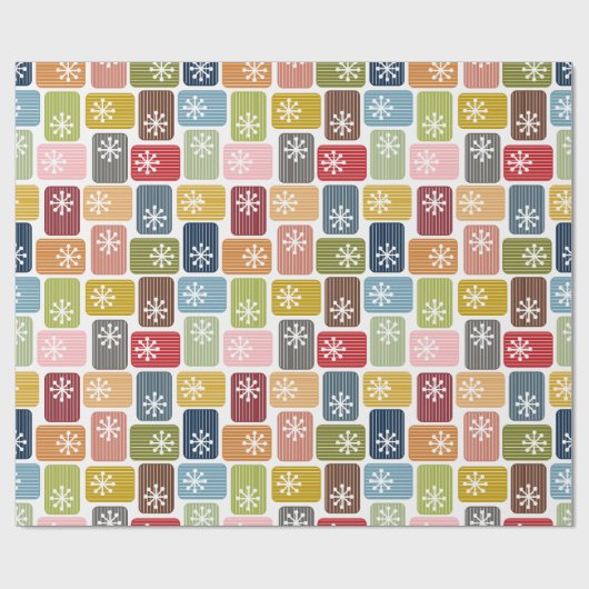 Gestreepte rechthoeken cadeaupapier (Vlak)